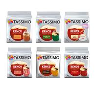 Tassimo Kenco Lovers Coffee Pack Variétés - Tassimo Kenco Cappuccino/Decaf/Flat White/Americano Grande/Colombian/Americano Smooth - 6 paquets (80 Boissons)