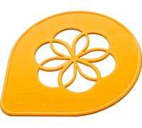 Tassimo Koziol Pochoir, Logo, Décoration, Fleur, Motif pour café, Orange, Ø 9.5 cm