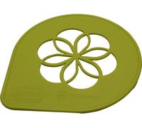 Tassimo Koziol Pochoir, logo, décoration, fleur, motif pour le café, vert, Ø 9.5 cm