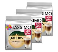 Tassimo Latte Macchiato Vanille, Café, Capsules de Café Torréfié Moulu, 48 T-Discs/24 Portions