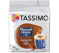 Tassimo Maxwell House Cappuccino Choco, café, pile de café, chocolat (paquet de 10, 80 boissons)