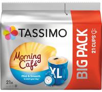 Tassimo Morning Café Mild XL, Frühstücks Kaffee, Morgen Kaffeekapsel, Gemahlener Röstkaffee, 21 T-Discs
