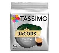 Tassimo T-Discs Jacobs Espresso Ristretto, Rainforest Alliance Vérifié, Lot de 5, 5 x 16 T-Discs