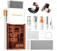Tassmpitor Kit de nettoyage pour clavier et écran d'ordinateur portable, outil de nettoyage électronique tout-en-un pour MacBook, iPad, iPhone Pro, téléphone portable, outil de brosse pour tablette,