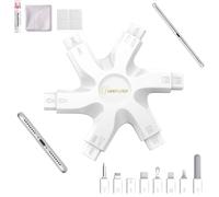 Tassmpitor Kit de nettoyage pour iPhone, outil de réparation et de restauration pour iPad Pro, montre et téléphone portable, câble de chargeur, haut-parleur, Airpod, mastic de nettoyage pour tous les