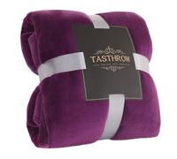 TASTHROW Flanelle Couverture Polaire, Moelleuse Couverture Polaire Epaisse, Jeté de Canapé Couverture Chaude et Douce en Peluche Plaid Polaire (Violet, 150x200cm)