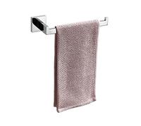 TASTOS Porte-Serviettes carré en Acier Inoxydable de qualité supérieure, Robuste à Fixation Murale, Barre Porte-Serviette Moderne pour Salle de Bain, Cuisine, Chrome Poli