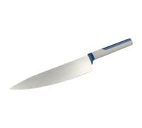 Tasty 678245 Gand couteau du chef, couteau de cuisine lame lisse, couteau de cuisine, couteau chef, ustensile de cuisine, Acier inoxydable, Thermoplastique, Gris, Bleu, 33,5 cm