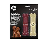 Tasty Bone 57190 Pack de 2 Jouet pour Chiens en Nylon 15 cm