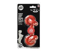 TASTY BONE Jouet en Nylon Ultra Robuste à Nœuds pour Chien au T-Bone Steak