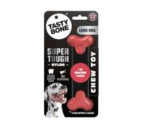TASTY BONE Jouet en Nylon Ultra Robuste pour Chien au Lard Grand