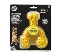 TASTY BONE Jouet Trio en Caoutchouc pour Chien à la Volaille Moyen