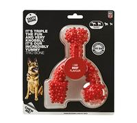 TASTY BONE Jouet Trio en Caoutchouc pour Chien au Bœuf Moyen