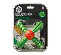 Tasty Bone QuattroBone Jouet à mâcher en Nylon pour Petits Chiens (Poulet Tikka) - Indestructible pour Les mâcheurs agressifs, saveur éternelle, Dents Fortes et saines, fabriqué au Royaume-Uni