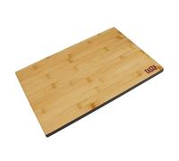Tasty Planche à découper en bambou robuste 35,5 x 25 x 1,2 cm Bois marron et gris élégant