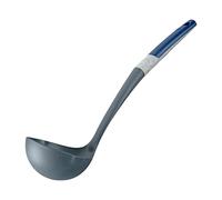 Tasty Louche avec échelle de mesure - 34 x 10,5 cm - Idéal pour remplir et servir en toute sécurité - Résistant à la température jusqu'à +180 °C - Gris/bleu - Passe au lave-vaisselle