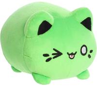 Tasty Peach, 9 cm Doudou kawaii Meowchi Mini chat en polyester, vert
