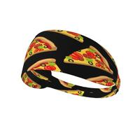 Tasty Pizza Lot de 1 bandeau élastique confortable pour exercice 10,9 x 34 cm Doux et respirant