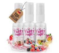 Tasty Pops - Spray pour le goût et le corps - à base d'eau - Spray de goût corps pour elle et lui - 100 % végétalien - Set Best-Of (All Berrys, Fraise, Pêche Maracuja)
