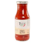 Tasty Pott Sauces I Différentes variétés I Fait à la main I Sauce au curry I Sauce à la moutarde I Moutarde I Curry I Sauce barbecue en bouteille en verre (Smoked poivron BBQ sauce 250 ml)