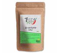Tasty Pott Sel aux herbes bio 250 g | Cuisson & rôti | Mariner & assaisonner | Sel salé et épices | Qualité bio | Sac de conservation économique