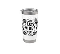 Tasty Vibes, réservé aux amateurs de nourriture Gobelet isotherme en acier inoxydable double paroi