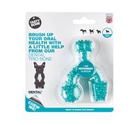 TastyBone TrioBone | Jouet à mâcher dentaire en nylon pour petits chiens (saveur menthe poivrée) | Aide à bannir la respiration du chien, favorise des dents et des gencives saines | Triple le plaisir
