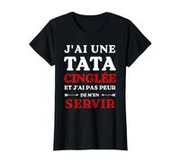 Tata Et Niece Neveu Tata Cinglée Cadeau Humour Super Tata T-Shirt