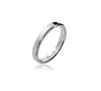 Tata Gisèle Bague Alliance en Argent 925/000 Rhodié - 3 mm Bords Biseautés - GRAVURE INCLUSE - Sachet Velours Offert (50)