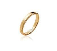 Tata Gisèle Bague Alliance en Plaqué Or 18 carats - Bords Biseautés Gravés - Gravure Incluse - Sachet Velours ou Ecrin (60)