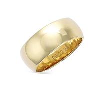 Tata Gisèle Bague Alliance en Plaqué Or 18 carats - Largeur 8 mm - Mixte - Gravure Incluse - Emballage Cadeau (64)