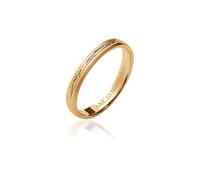 Tata Gisèle Bague Alliance en Plaqué Or 18 carats - Motifs Gravés - Gravure Incluse - Sachet Velours ou Ecrin (52)
