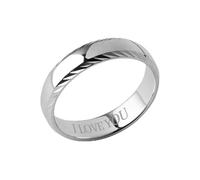 Tata Gisèle Bague Alliance pour Homme en Argent 925/000 Rhodié - Bords Biseautés Striés - Gravure Intérieure Incluse - Emballage Cadeau (62)