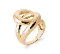 Tata Gisèle Bague en Plaqué Or 18 Carats - Multi Rang Large - Entrelacés et Ajourés - Sachet Velours Offert (56)