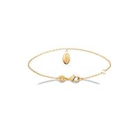 Tata Gisèle Bracelet de Cheville en Plaqué Or 18 carats - Chaine avec Pendentif Coquillage Cauri - Sachet Velours Offert