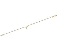 Tata Gisèle Bracelet en Plaqué Or 18 carats - Chaine avec Pendentif en Forme d'Hirondelle - Sachet Velours Offert