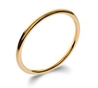 Tata Gisèle Bracelet Jonc en Plaqué Or 18 carats - Fil Rond 5 mm - Sachet Velours Offert (66)