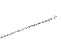 Tata Gisèle Chaine en Argent 925/000 - Maille Forçat Diamantée 2,60 mm - Sachet Velours Offert (55)