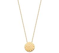 Tata Gisèle © Collier Chaine en Plaqué Or - Rond Martelé - Sachet Cadeau Velours Offert
