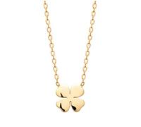 Tata Gisèle Collier en Plaqué Or 18 carats - Chaine avec Pendentif Trèfle à 4 Feuilles - Sachet Velours Offert