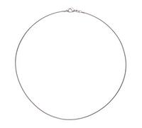 Tata Gisèle © Collier Tour de Cou Semi Rigide en Argent 925/000 Rhodié - 1 mm - Sachet Velours Offert (40)