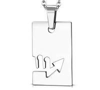 Tata Gisèle Pendentif en Acier Inoxydable - Plaque Argentée Découpée au Laser - Signe Astro Scorpion