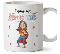 Tata Mug - Tasse - J'aime ma Super Tata - Tasse Originale - Cadeau Anniversaire - Future Tante. Céramique 350 ML 1