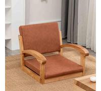 Tatami Chaise de sol avec dossier et accoudoirs - Chaise basse vintage pour une assise confortable dans le salon, la chambre ou le balcon