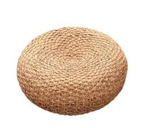 Tatami rotin Rond Yoga méditation Coussin épaissi Futon Coussin Paille tissé Salon de thé Coussin décorations for la Maison pour Le Yoga et la Pleine Conscience(Type6)