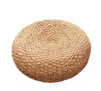 Tatami rotin Rond Yoga méditation Coussin épaissi Futon Coussin Paille tissé Salon de thé Coussin décorations for la Maison pour Le Yoga et la Pleine Conscience(Type5)