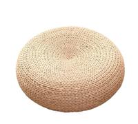 Tatami rotin Rond Yoga méditation Coussin épaissi Futon Coussin Paille tissé Salon de thé Coussin décorations for la Maison pour Le Yoga et la Pleine Conscience(Type1)
