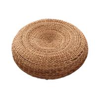 Tatami rotin rond Yoga méditation coussin épaissi Futon paille tissé salon de thé décorations for la maison Coussin rond de méditation(Type3)