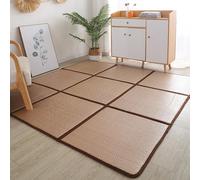 Tatami Tapis de sol japonais en rotin, pliable, rafraîchissant, respirant, lisse, antidérapant, avec sac de rangement pour salon, chambre à coucher, jeu