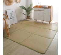 Tatami Tapis de sol japonais en rotin, pliable, rafraîchissant, respirant, lisse, antidérapant, avec sac de rangement pour salon, chambre à coucher, jeu